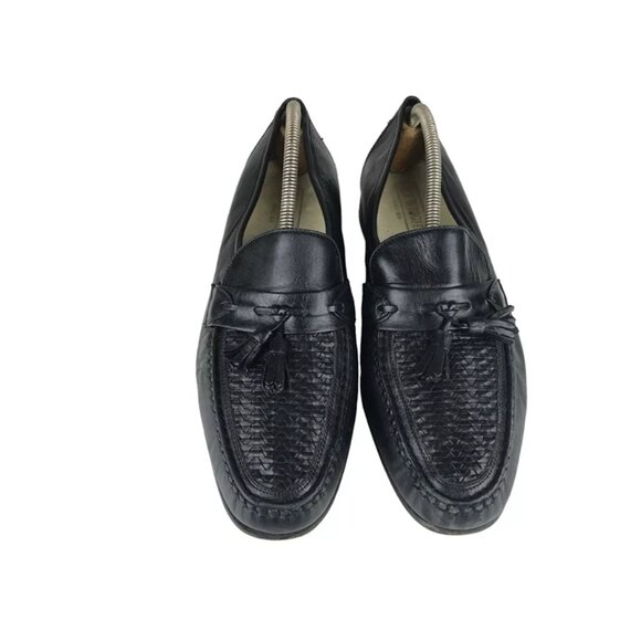 E.T. Wright Mens Black Leather Tasseled Almond Toe Slip On Loafer Shoes US 11D - Picture 4 of 11